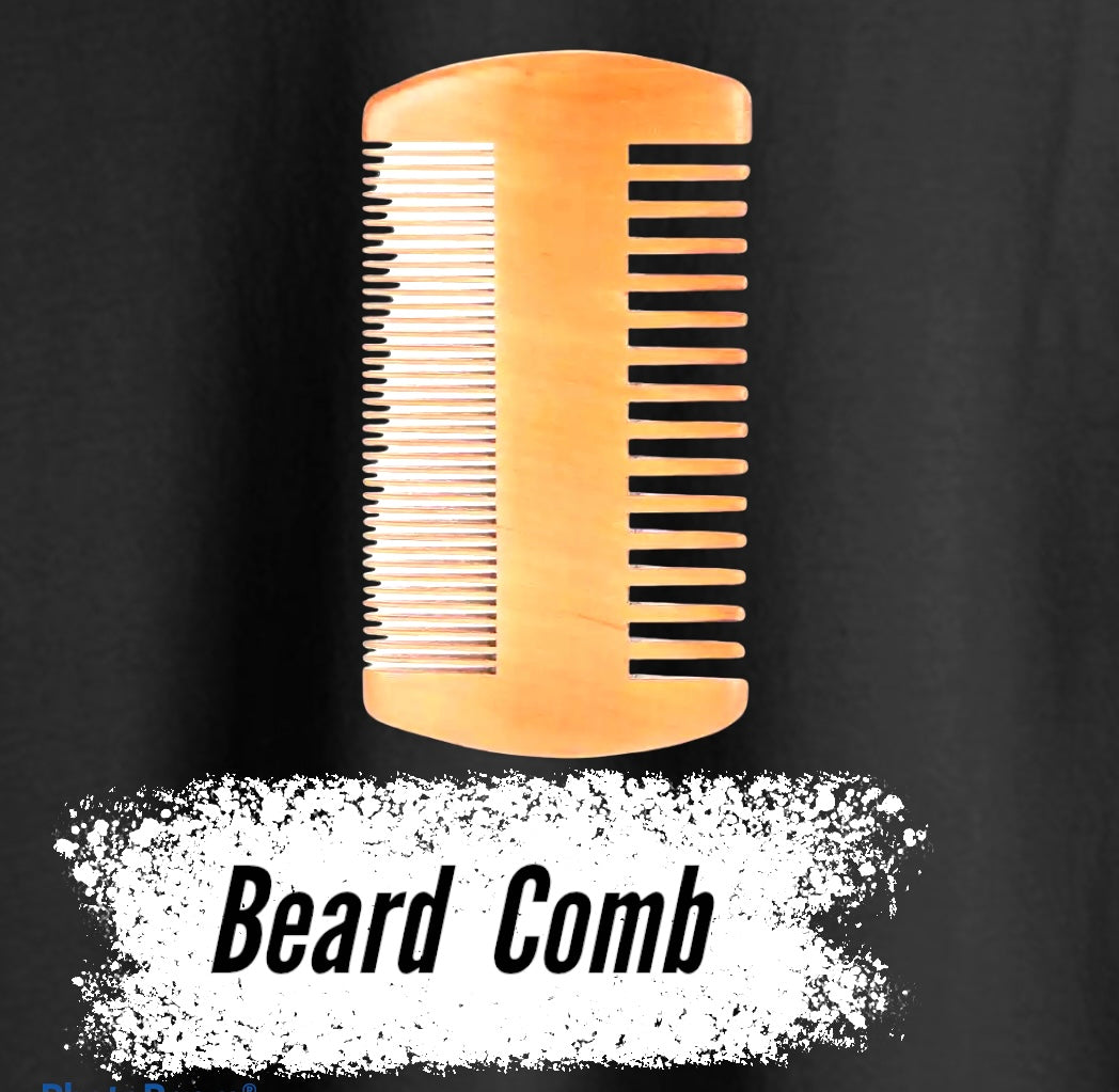 Natural wooden comb, handmade and double sided.