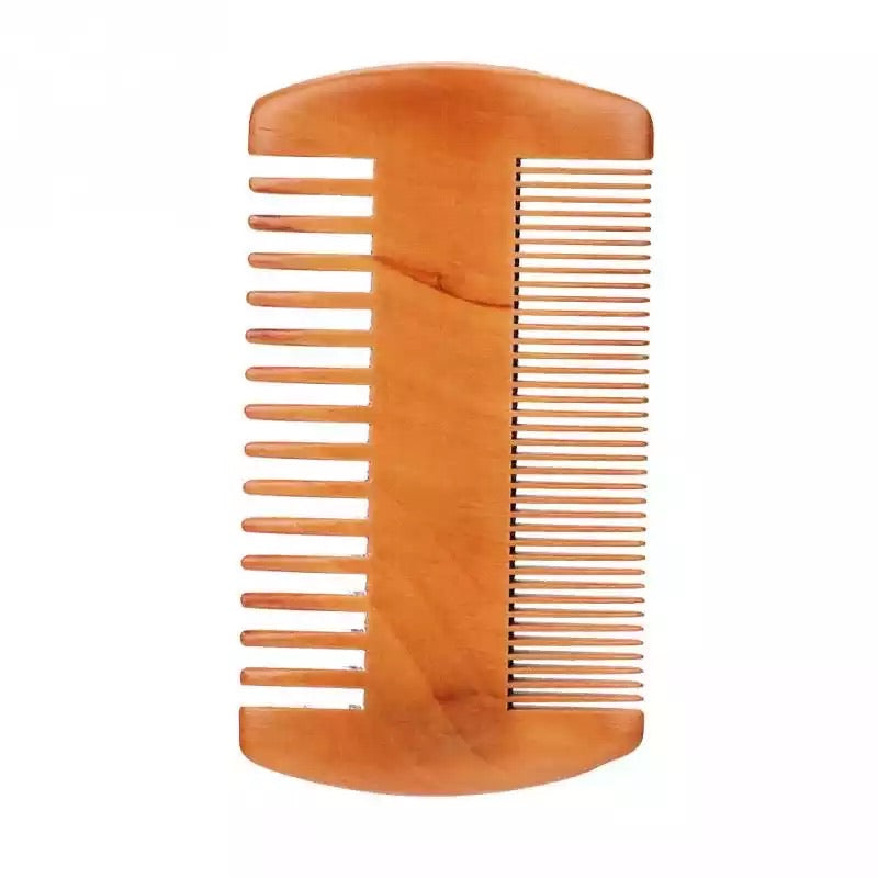 Natural wooden comb, handmade and double sided.