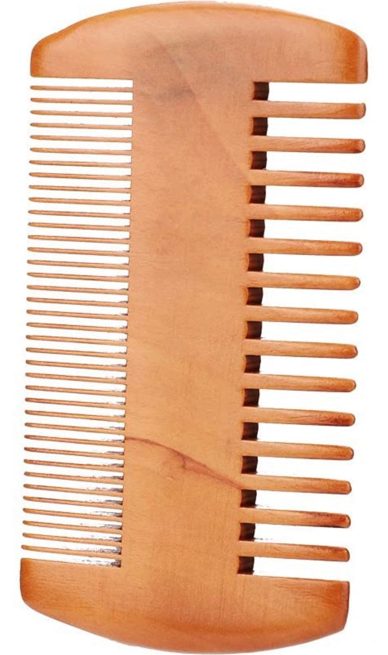 Natural wooden comb, handmade and double sided.